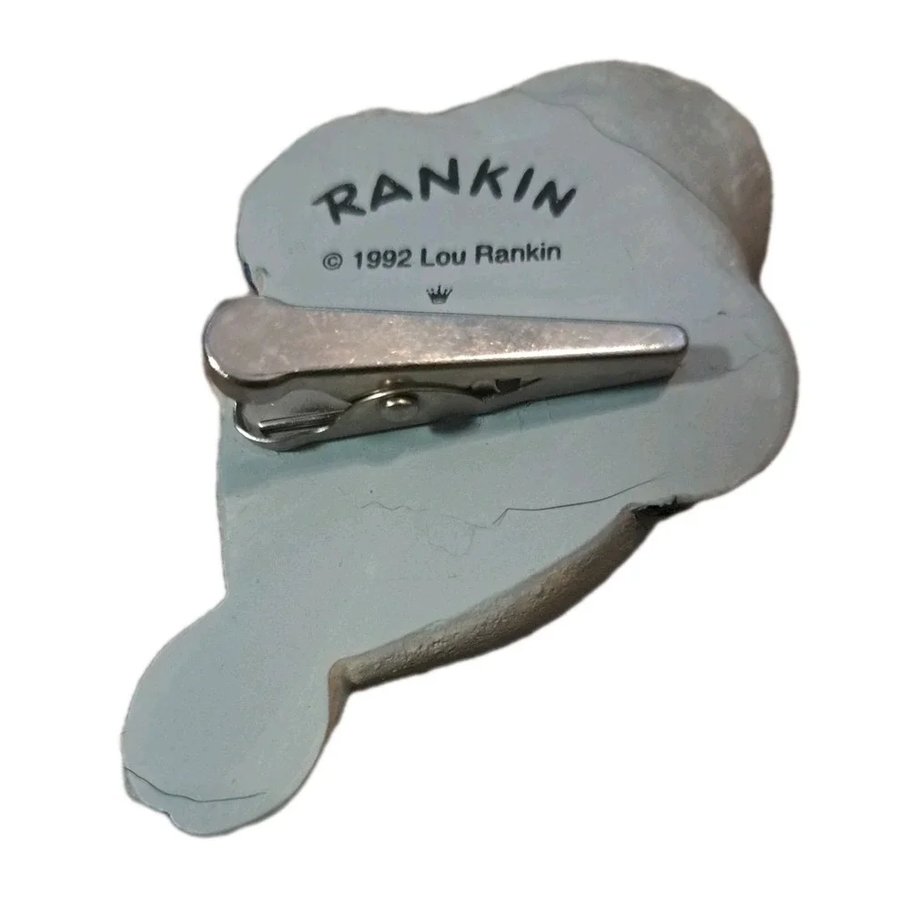 1992‎ Hallmark Keepsake Ornament Lou Rankin Baby Pup Seal Clip Box Christmas